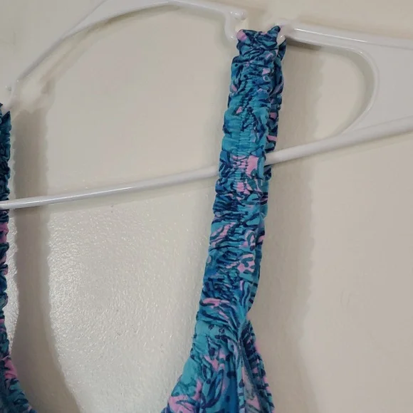 Lilly Pulitzer Collins Tank Dress Size Medium Knee Length Blue Pink - Picture 11 of 14
